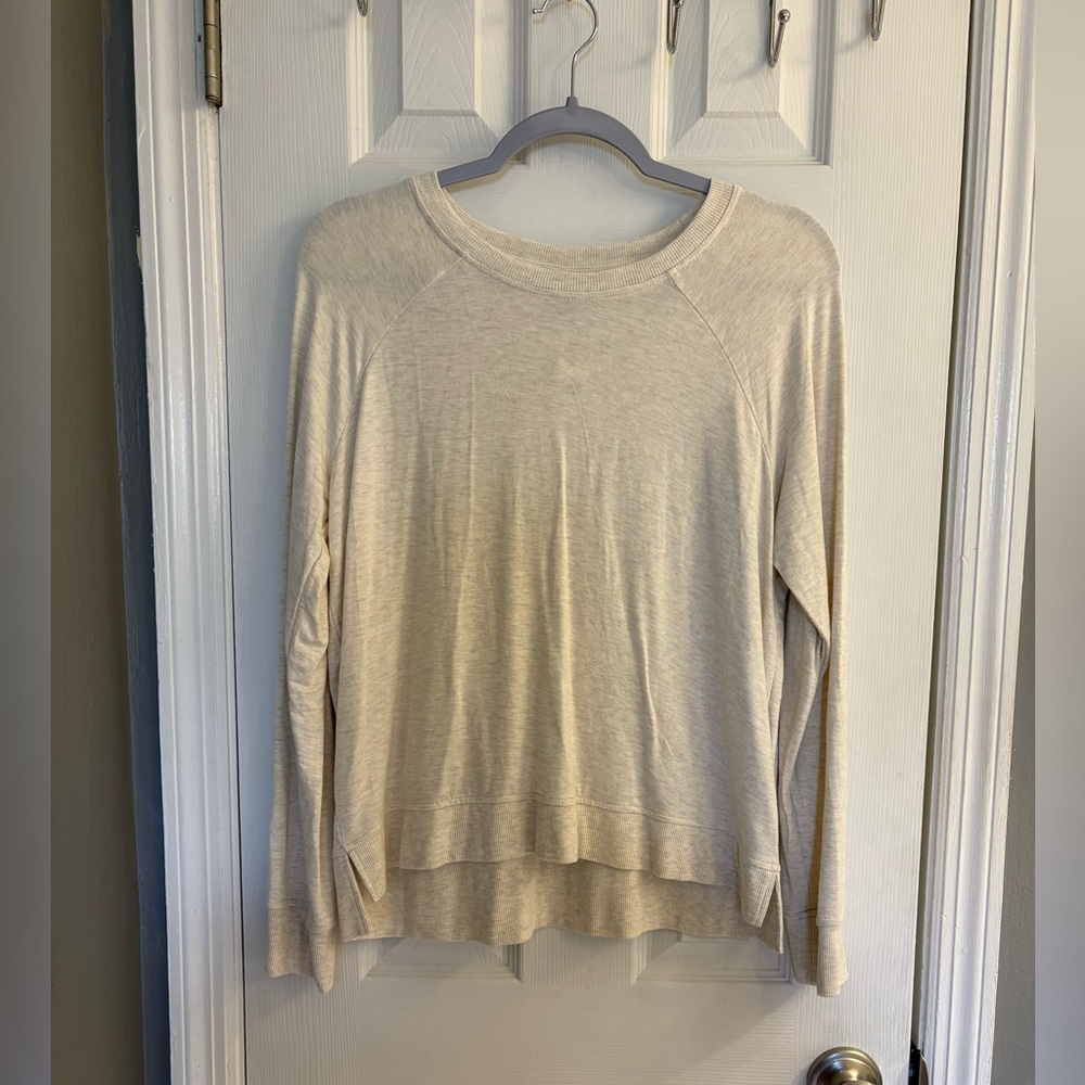 Alfani Intimates Oatmeal Heather Long Sleeve Shirt Size Medium New With Tags